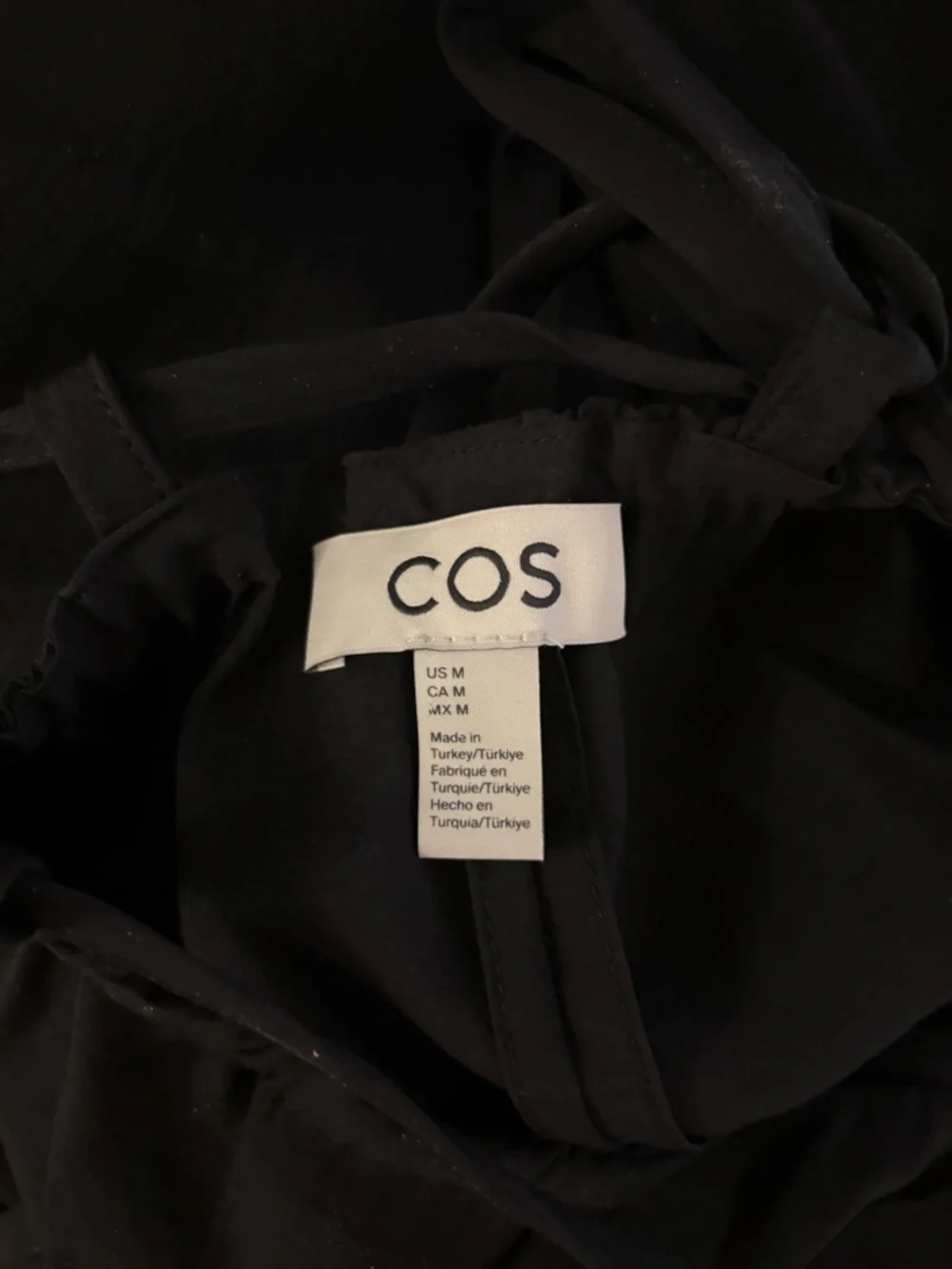 COS Black Wide-Leg Jumpsuit with Spaghetti Straps, size M, NWOT - Picture 6 of 6